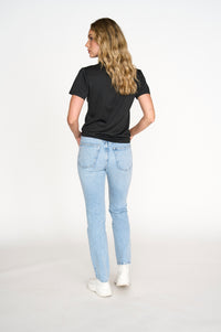 Women's Black Travel Polo
