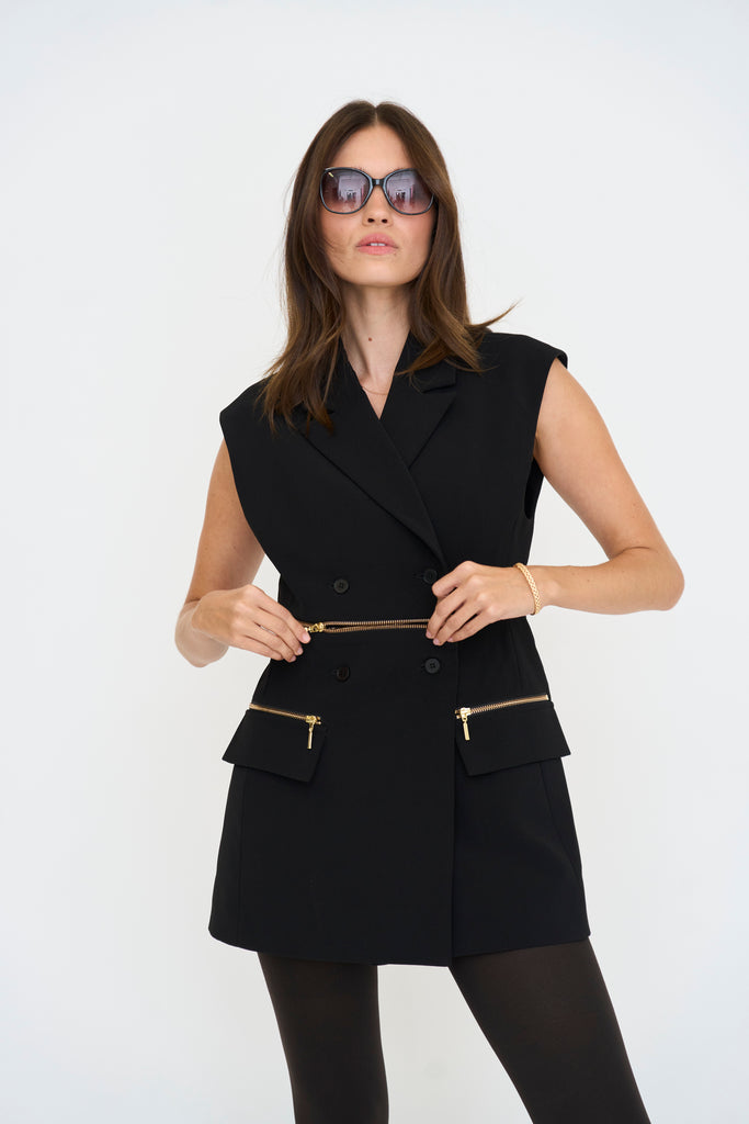 Zip Away Vest - Black (XS - 2XL)